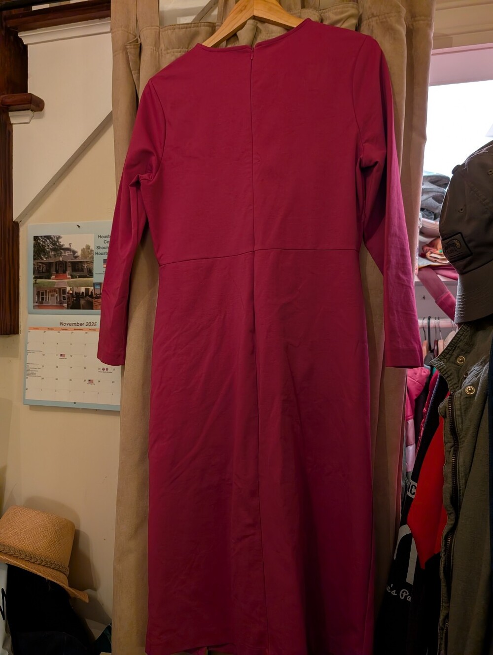 Pink Dress With Ruching - Picture 5 of 5